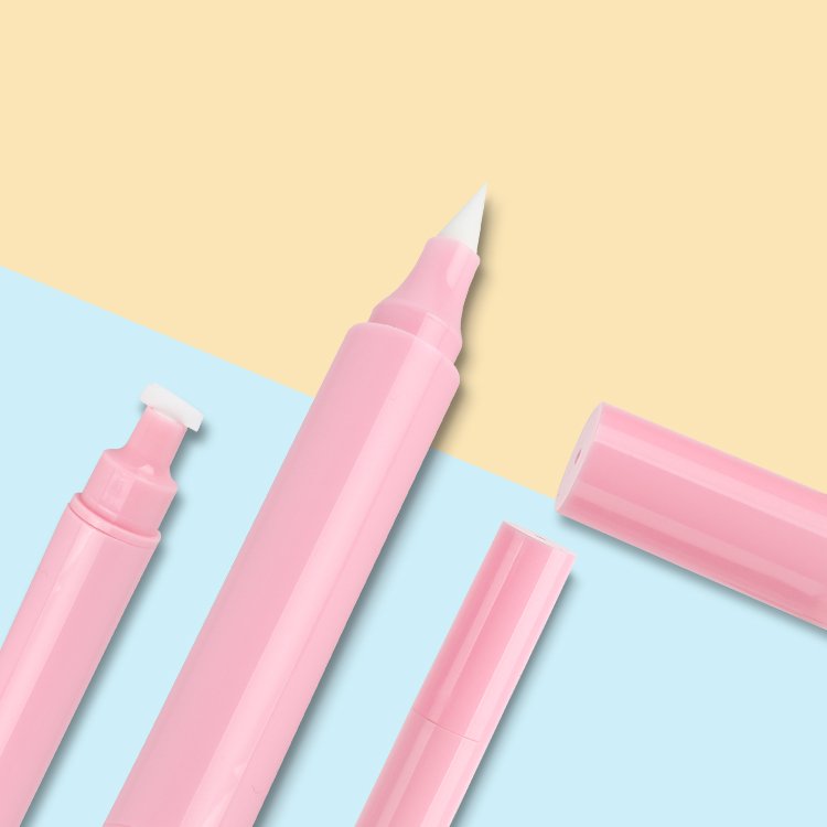 Customize color plastic tube cosmetic lip gloss brilliant pen packaging shell Makeup eyeliner glue pen eyeliner stamp