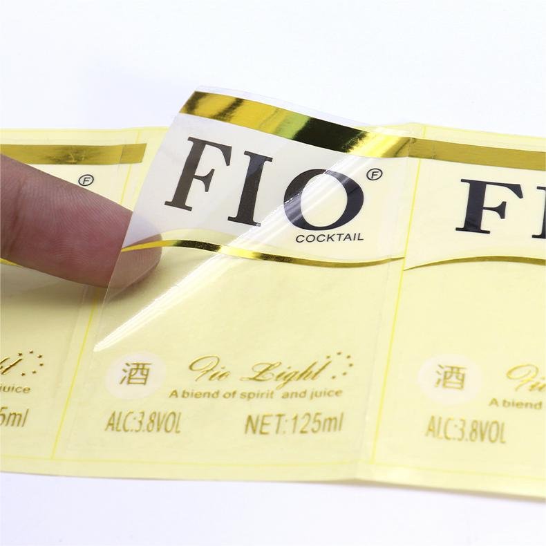 New Design Hot Stamping Label Logo Labels Kraft Paper Stick Gold Foil Sticker Custom Stickers Printing