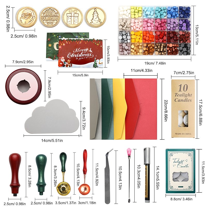 Christmas Series Wax Cover/Solid Brass Stamps Embossed Stamps Wax Beads Metal Head Stamp Manufacturer Wholesale