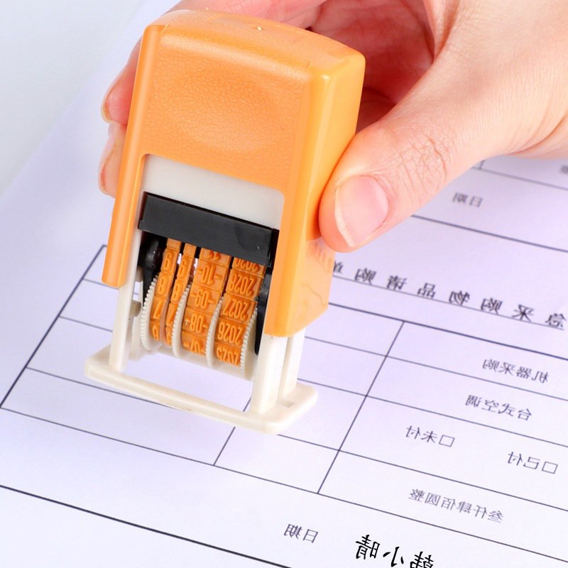 Factory top grade material self-inking date stamp circle date stamp rubber date stamp