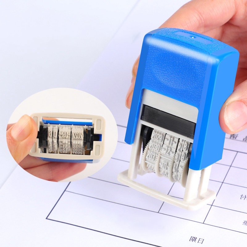 Factory top grade material self-inking date stamp circle date stamp rubber date stamp