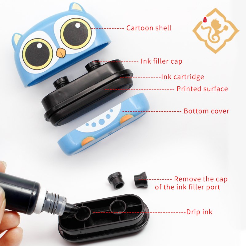Waterproof clothes fabric custom logo name stamp for clothing kids clothes custom name stamp set