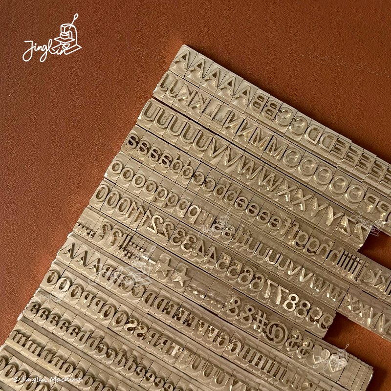 Brass Letter Stamp Alphabet Letter Stamp Mold Custom Logo Gift Stamping With T-Slot Holder 26 Characters For Leather Paper