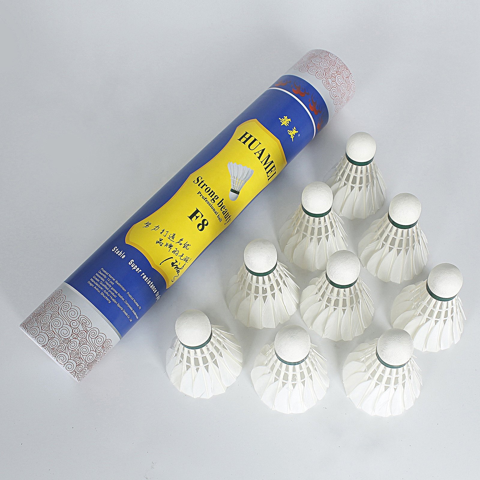 China Factory Class B Goose Feather Shuttlecock Badminton 74/75/76/77/78 Speed Professional Training Club
