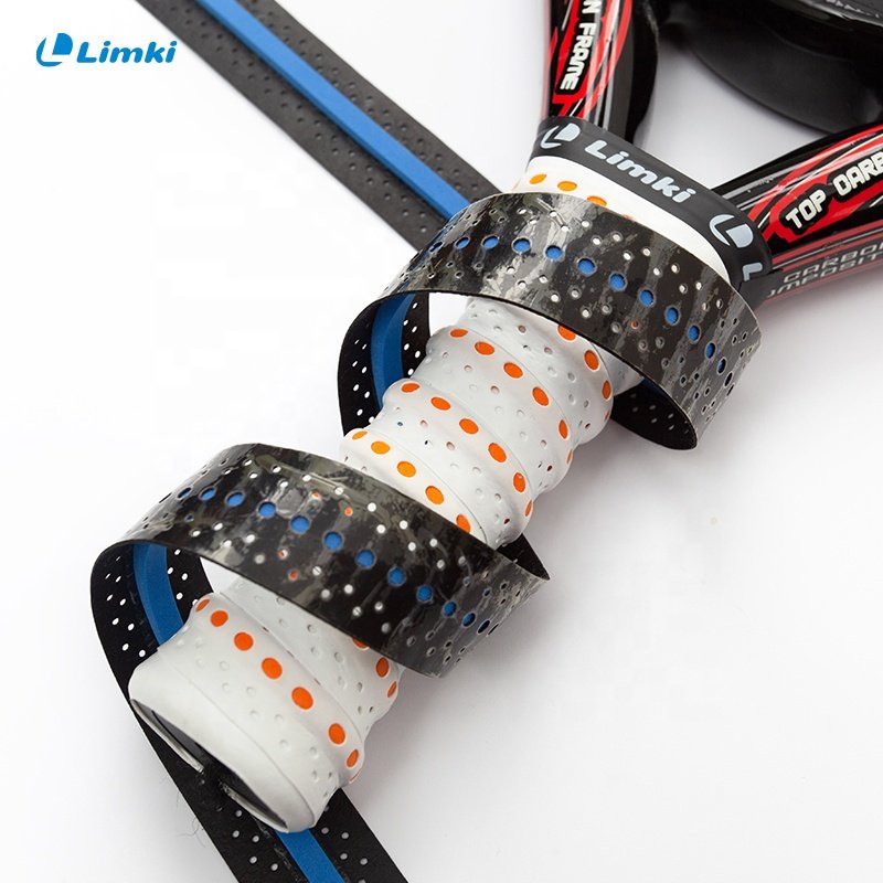Colorful Brand Soft PU Material Anti-slip Keel Perforated Breathable tennis grip badminton overgrip