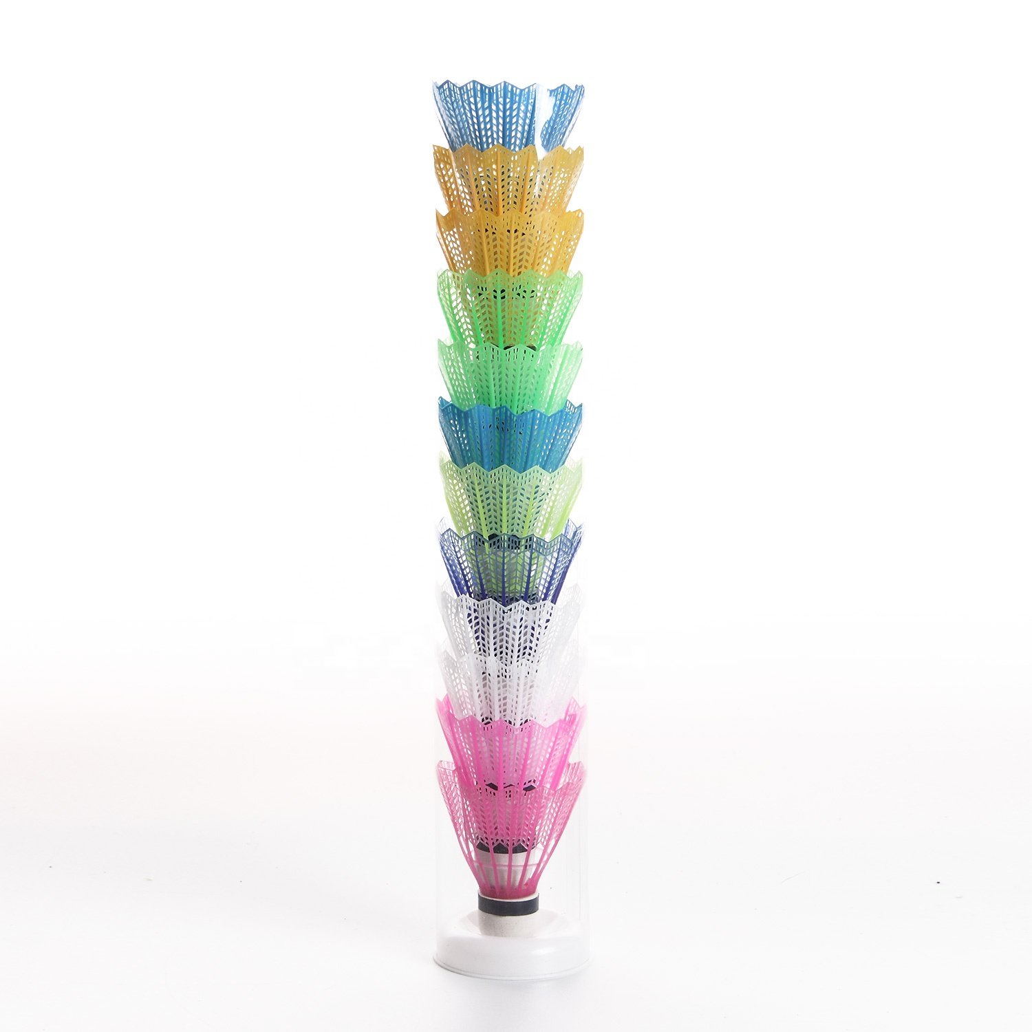 plastic high quality customized shuttlecocks ball badminton racket