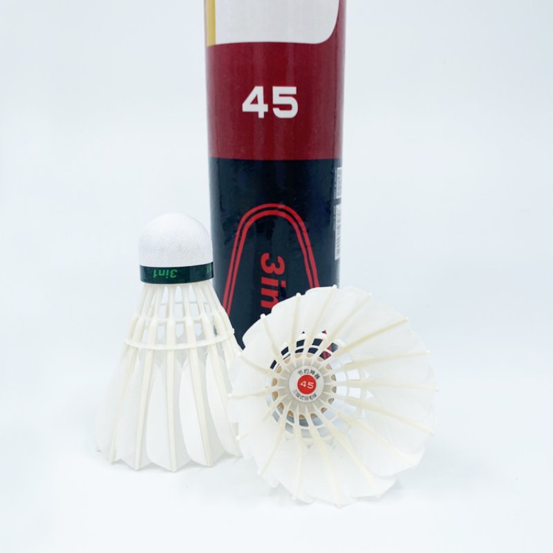 Dmantis Best-Selling 3in1 D45 Badminton Shuttlecock Durable Top Grade Natural White Goose Feather Ball