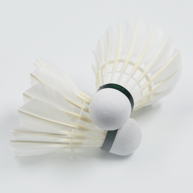 Dmantis Best-Selling 3in1 D45 Badminton Shuttlecock Durable Top Grade Natural White Goose Feather Ball