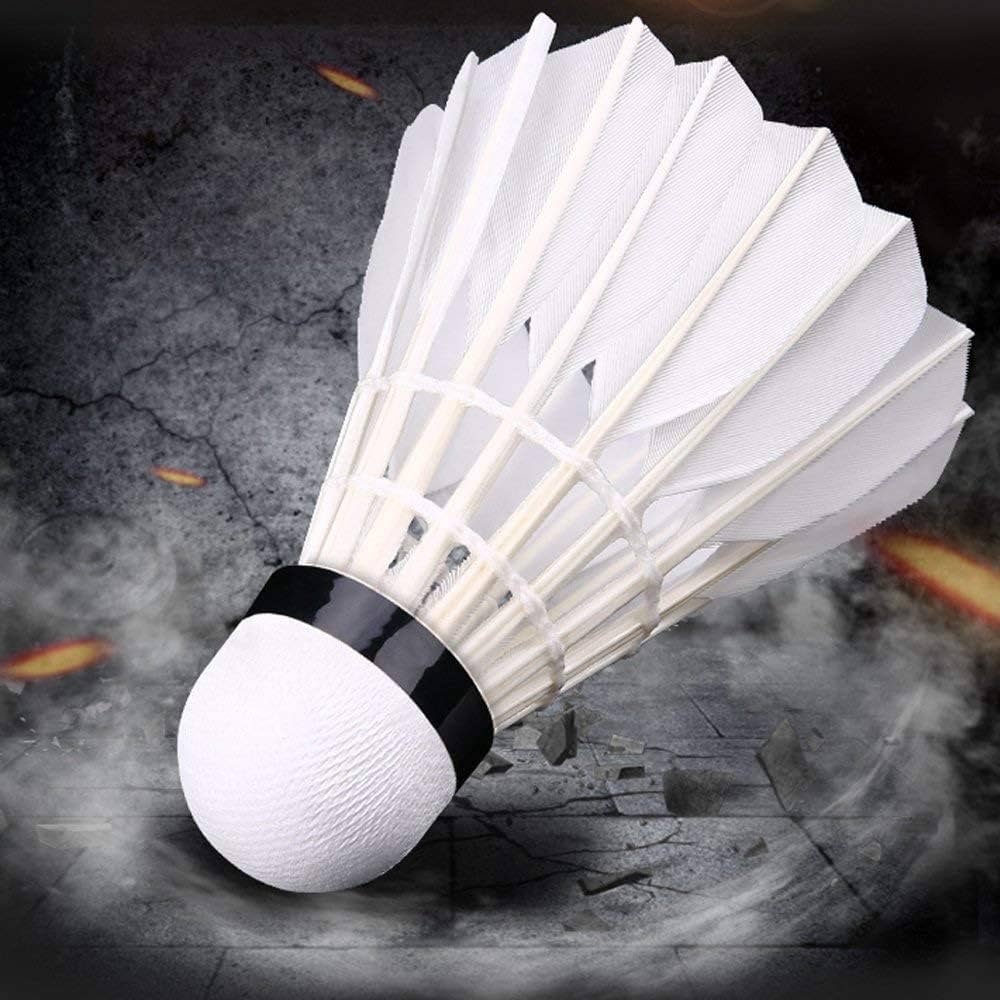 Custom Professional Badminton Sport Ball Best Quality High Stable Goose Feather Sea Head Logo Duck Cork Pcs Custom Colors BWF