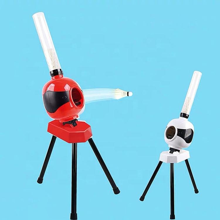 New Triangle Bracket Auto Ball Launcher Sport Toys Training Badminton Ball Machine Pitcher With Adapter