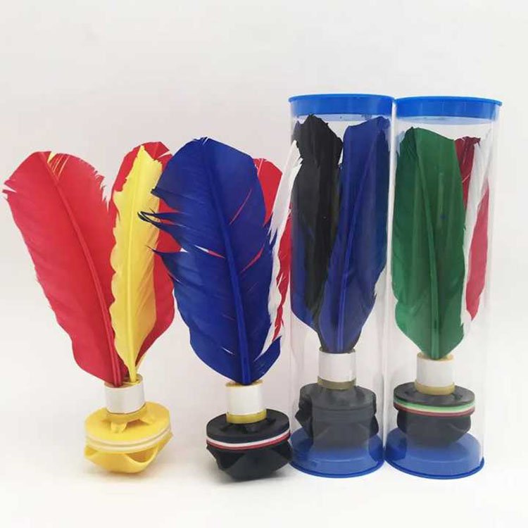 OEM Accepted Colorful Badminton Chinese Feather Foot Jianzi Customized Kick Shuttlecock