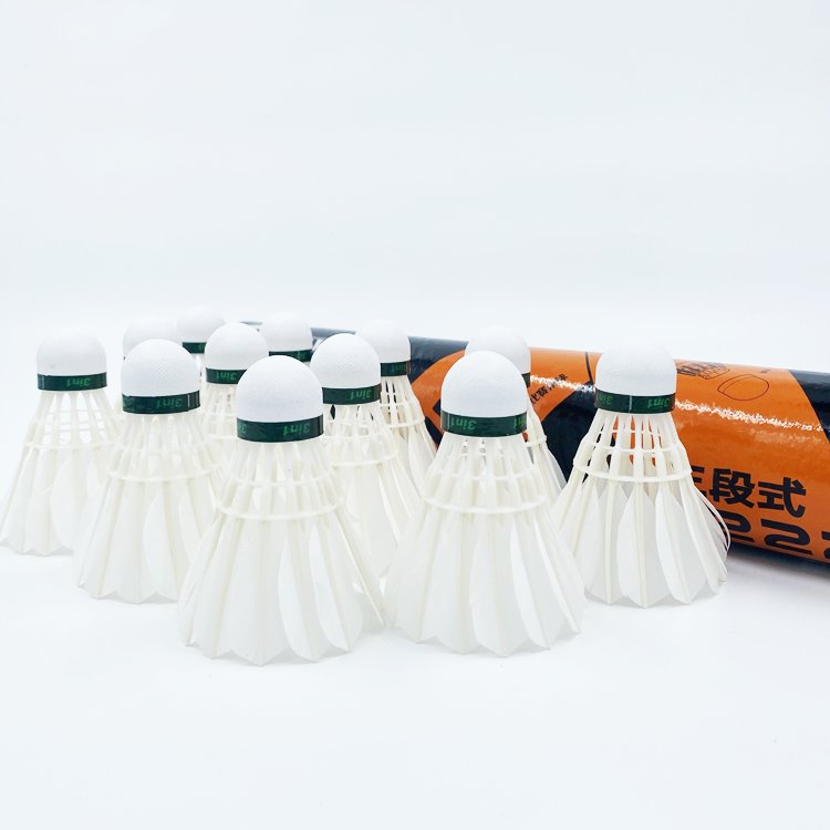 Hybrid 3 in 1 Good Goose Feather Badminton Shuttlecock Pack of 12 Stable and Sturdy High Speed Badminton Shuttles