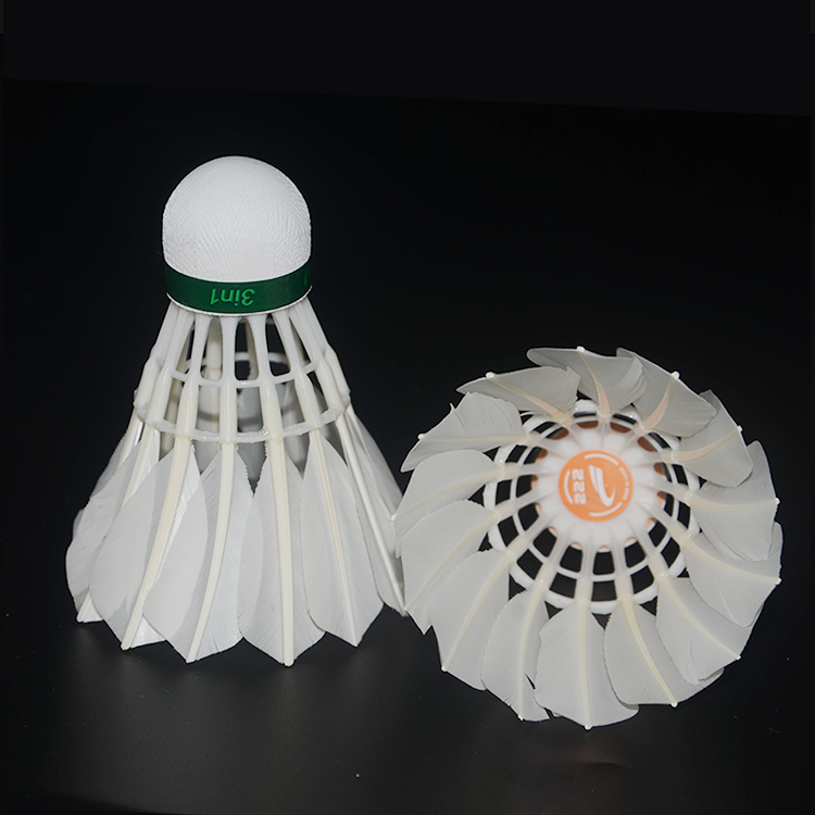 Hybrid 3 in 1 Good Goose Feather Badminton Shuttlecock Pack of 12 Stable and Sturdy High Speed Badminton Shuttles