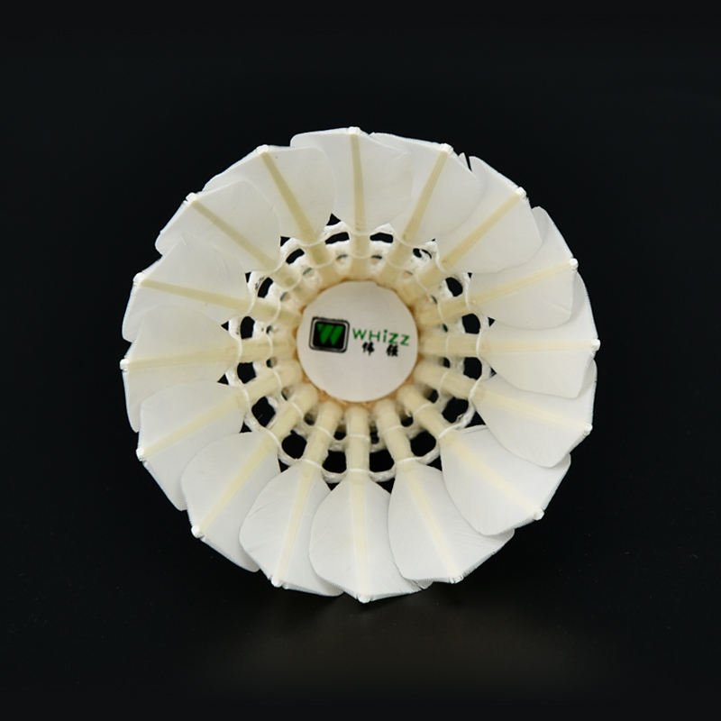 China Shuttlecock manufacture 12 piece comfortable all round duck feather badminton shuttlecock for Amateur training