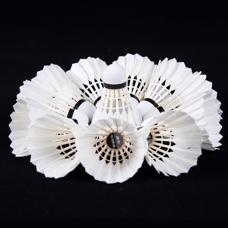 Second grade duck Feather Badminton Shuttlecock from z j China Manufacturer
