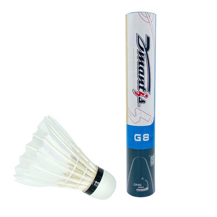 Oem Odm Durable Traditional Badminton Ball Goose Straight Feather Badminton Shuttlecock For Professionals