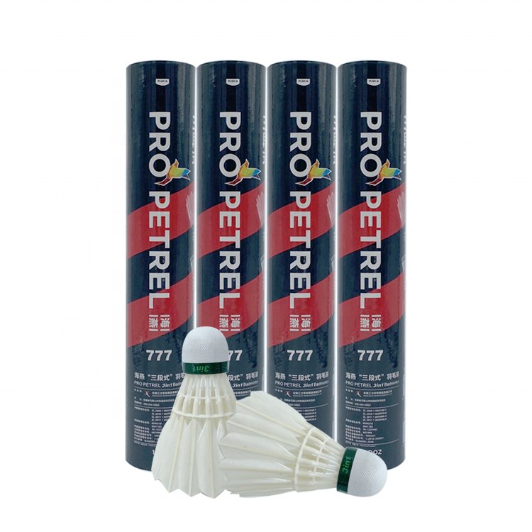 OEM ODM Support 3 in 1 Patent Design Hybrid Feather Badminton Ball Goose Feather Shuttlecocks