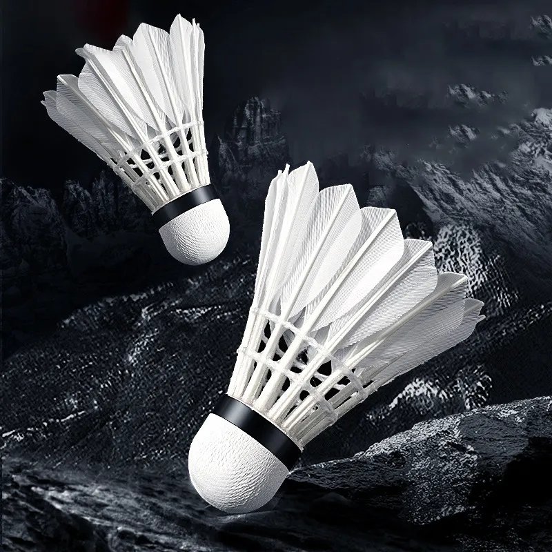 Shuttlecock Badminton Professional BWF Approved Durable Badminton Ball Straight Long Goose Feather Badminton Shuttlecock