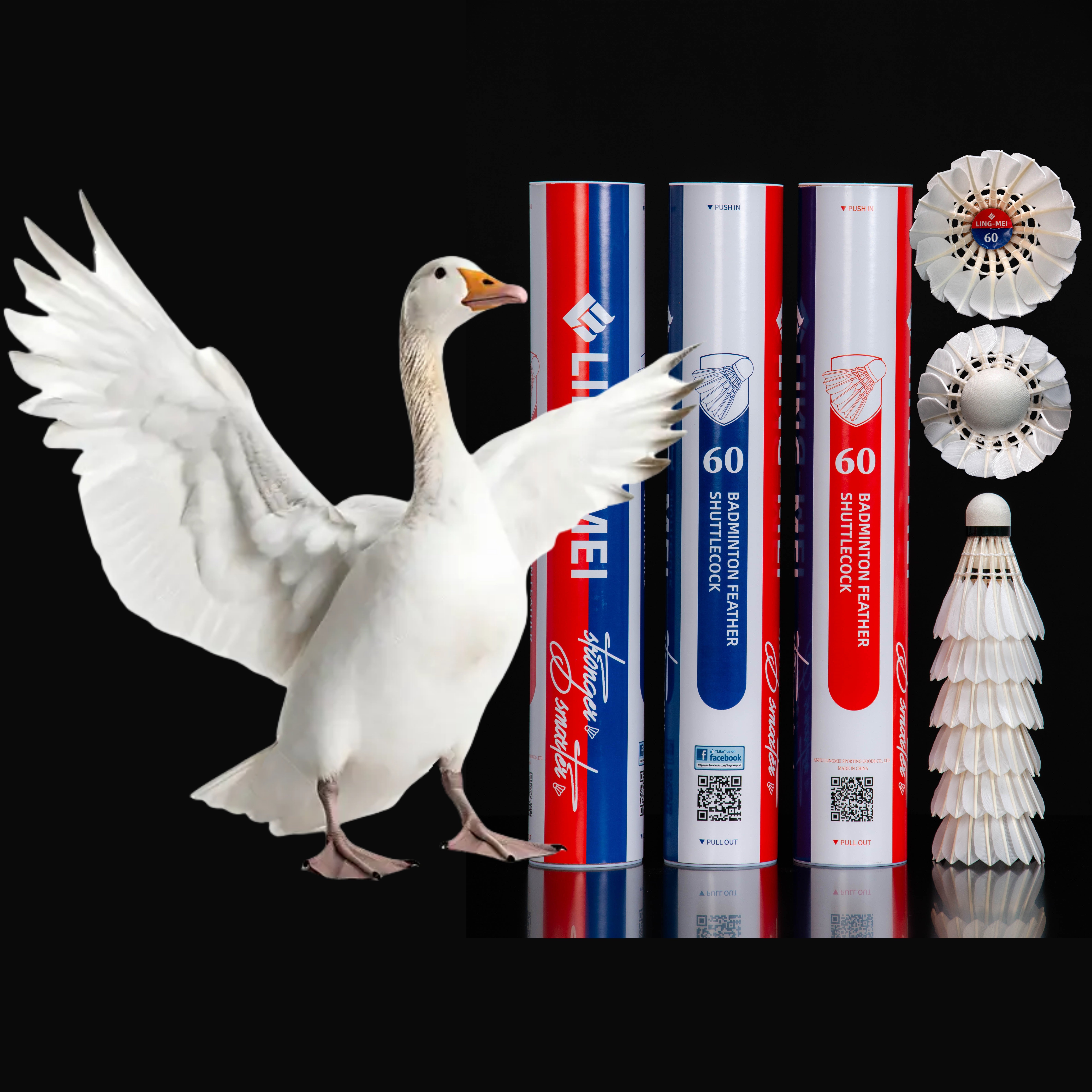LINGMEI 60 shuttlecock badminton wholesale badminton Hot sell as lining brand for professional competition