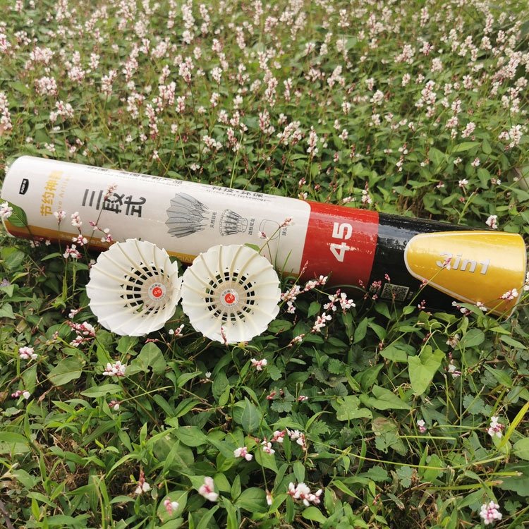 Manufacture Sale Dmantis 3in1 Badminton Shuttlecock Natural Goose Feather D45 Shuttles For Training Use Class A Goose Feather