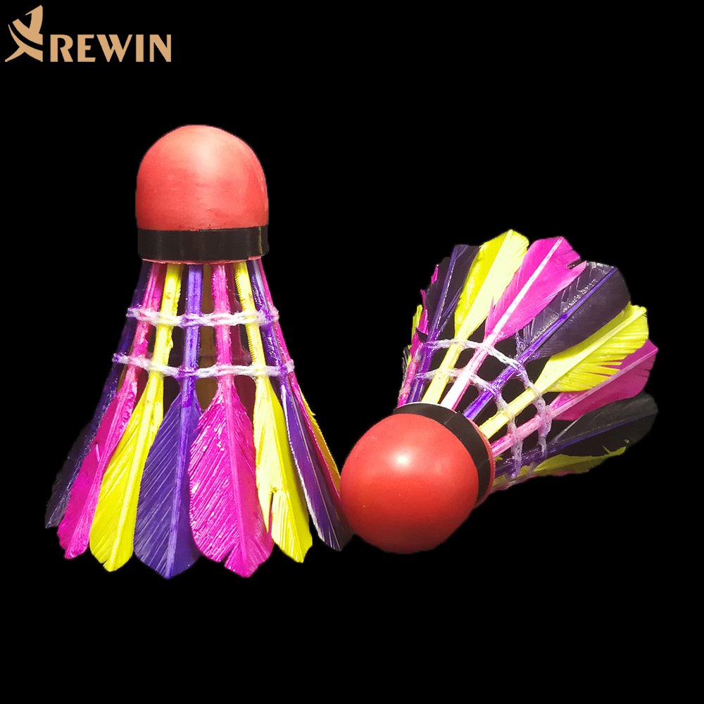 Factory Manufacturer Cheap Colorful Duck Feather Badminton Shuttlecocks