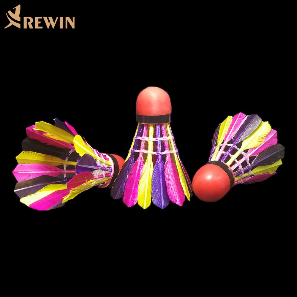 Factory Manufacturer Cheap Colorful Duck Feather Badminton Shuttlecocks