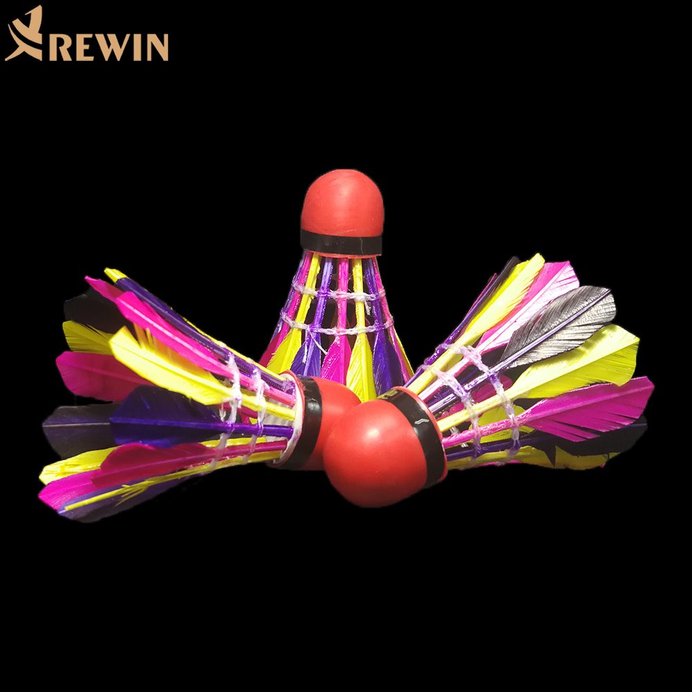 Factory Manufacturer Cheap Colorful Duck Feather Badminton Shuttlecocks