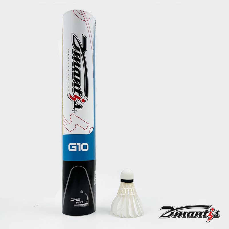 DMantis Durable G10 Cork Head Badminton Shuttlecock 74-78 Class a Indoor Goose Feather for Sports Training and Daily Use