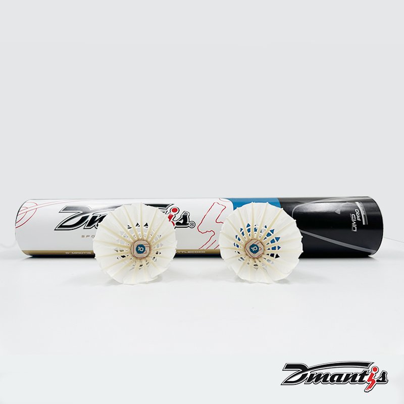 DMantis Durable G10 Cork Head Badminton Shuttlecock 74-78 Class a Indoor Goose Feather for Sports Training and Daily Use