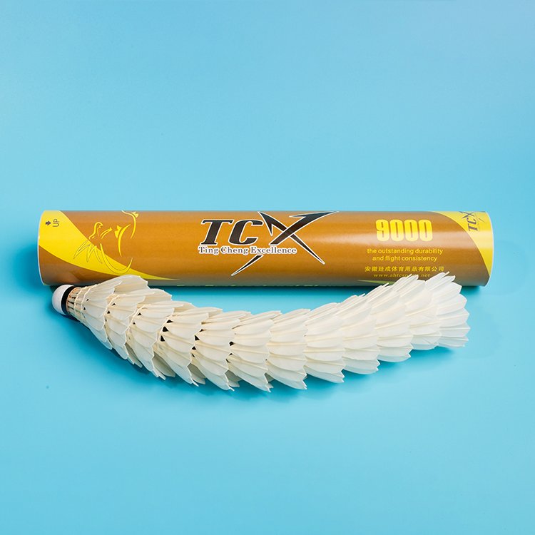 TCX BRAND TCX9000 Yellow Popular Model Goose Feather Badminton Shuttlecock Durable for Players Training