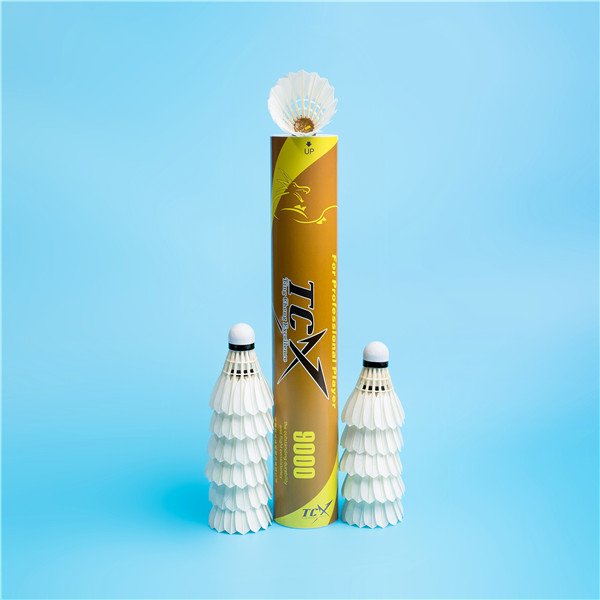TCX BRAND TCX9000 Yellow Popular Model Goose Feather Badminton Shuttlecock Durable for Players Training