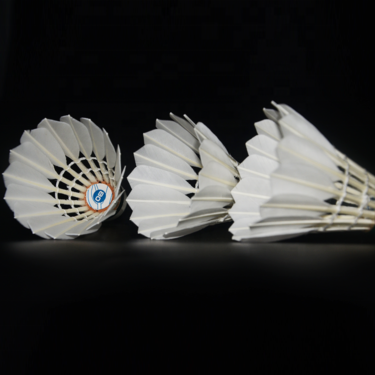 High Quality 12 packed Goose feather shuttlecock badminton for Professionals Tournament Grade Volant de badminton en plumes doi