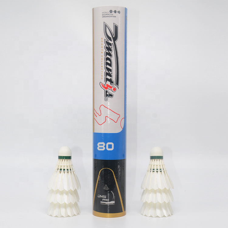 High Quality 12 packed Goose feather shuttlecock badminton for Professionals Tournament Grade Volant de badminton en plumes doi