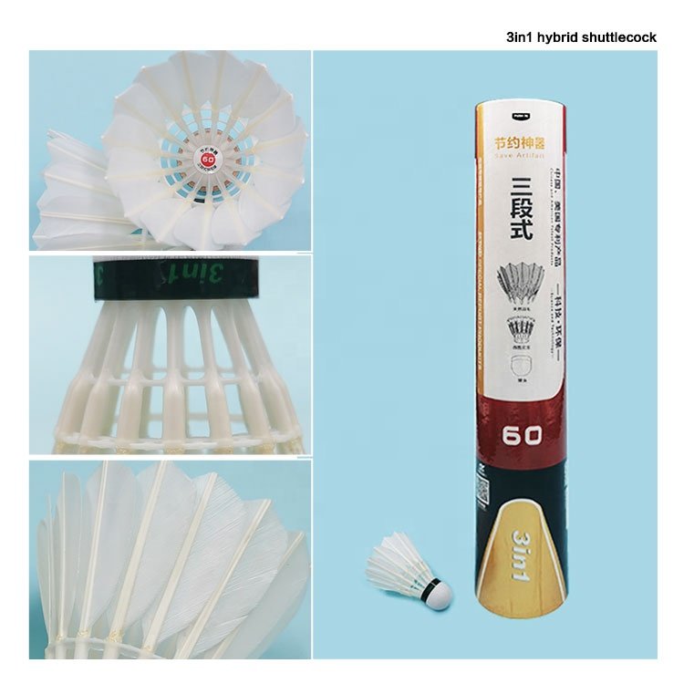 Factory Manufacture Badminton Shuttlecock for Competition High Durable Shuttlecock with Modified Nylon Feather Stand