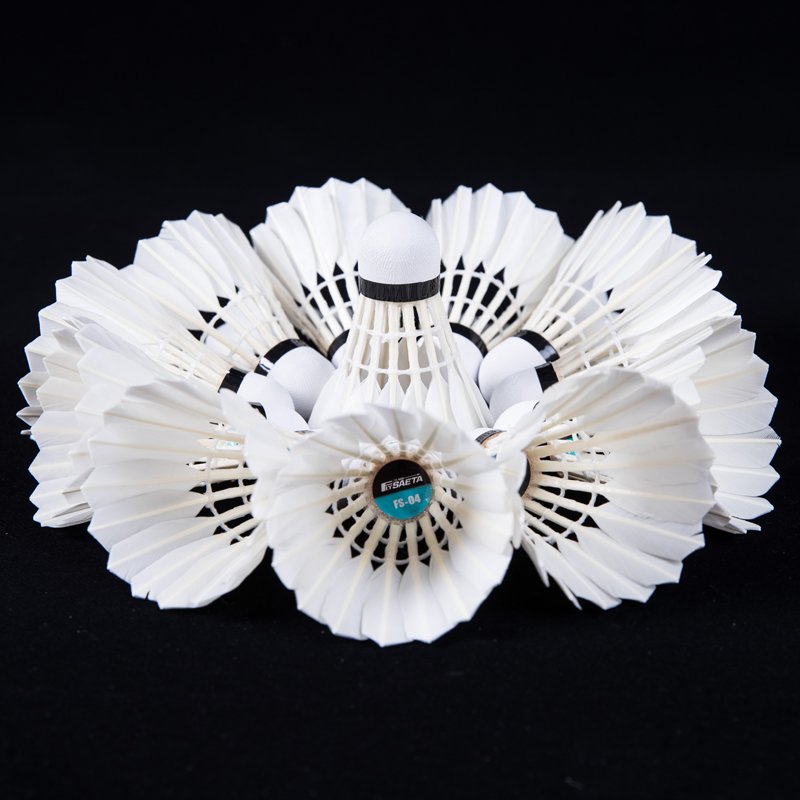 Custom Logo And White multi-color of duck Feather Badminton Shuttlecock Mesin from China factory