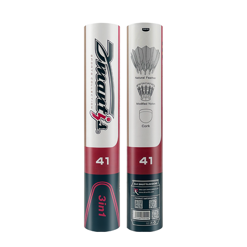 New Arrival Dmantis Brand D41 Professional 3in1 Badminton Shuttlecock Environmentally Friendly Goose Feather Stable and Durable