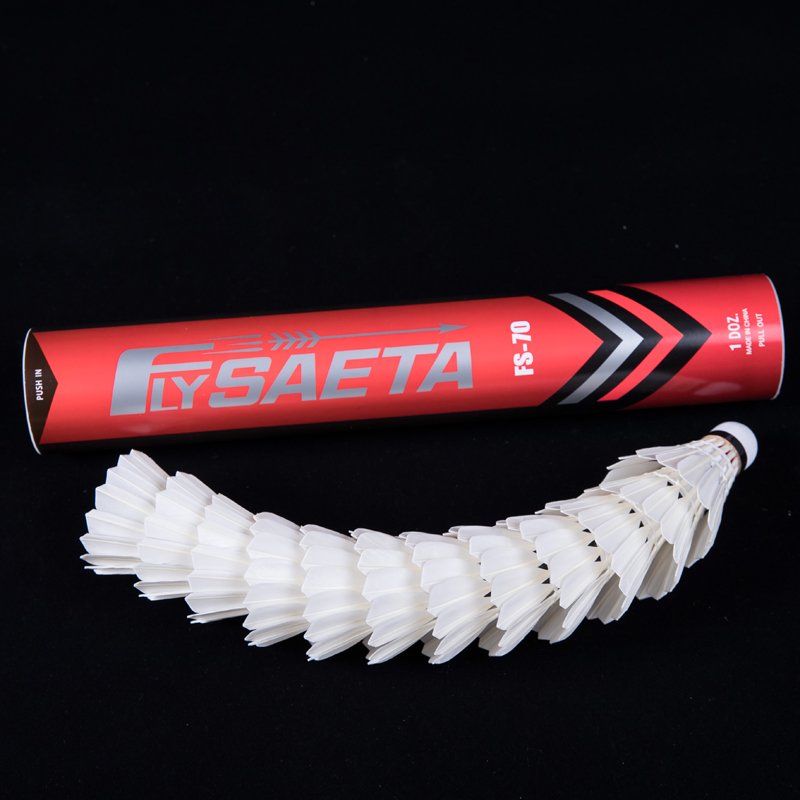 Hot Selling With High Quality Goose Feather Badminton Shuttlecock Good Durability Optional Speed FlySaeta NO.70