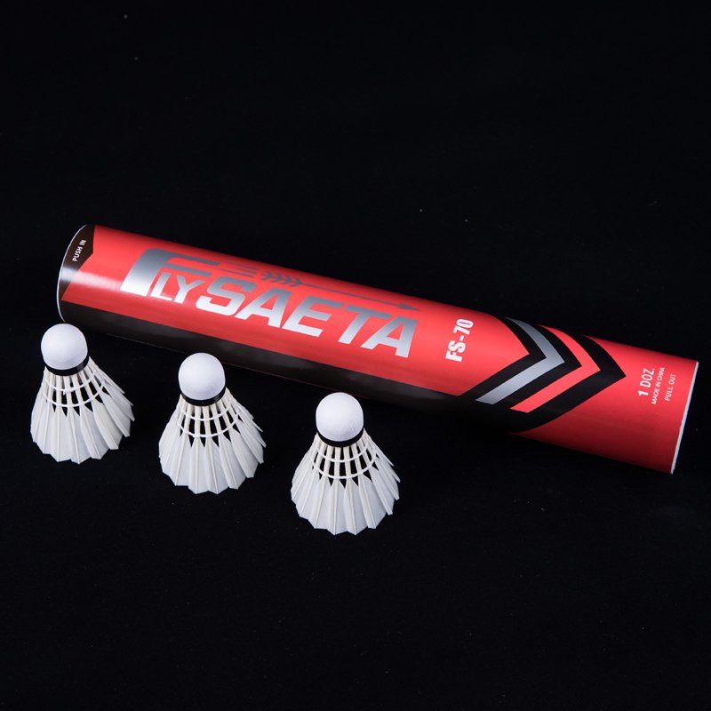 Hot Selling With High Quality Goose Feather Badminton Shuttlecock Good Durability Optional Speed FlySaeta NO.70