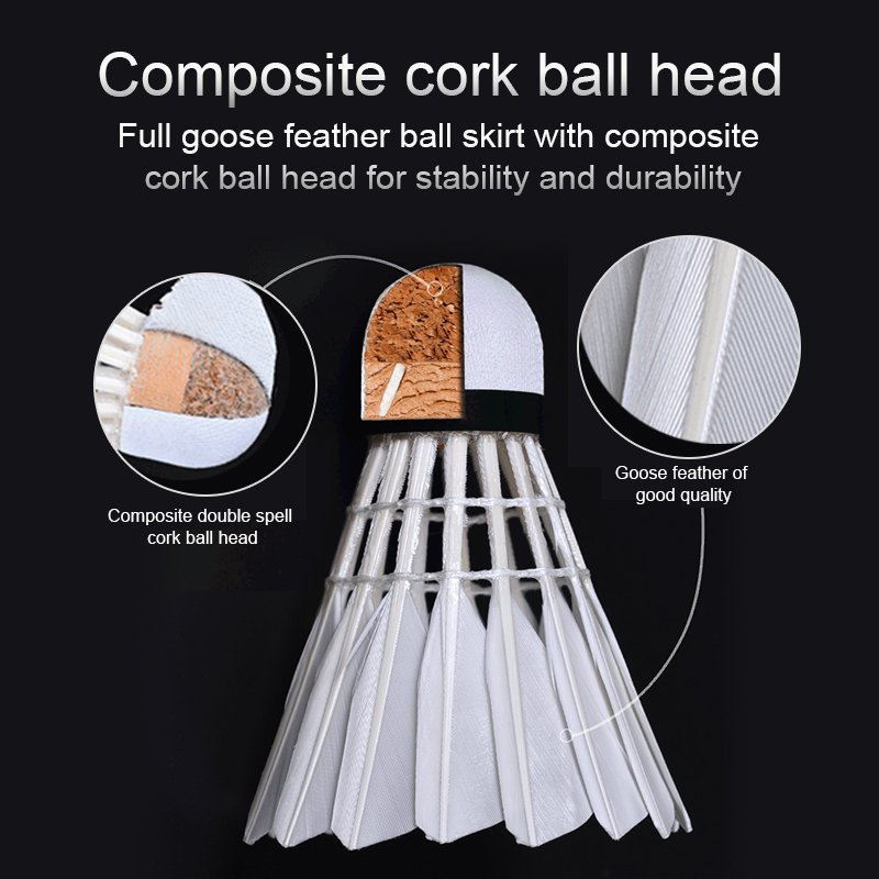 oem badminton pks13 badminton feather shuttles white color duck feather promotion badminton