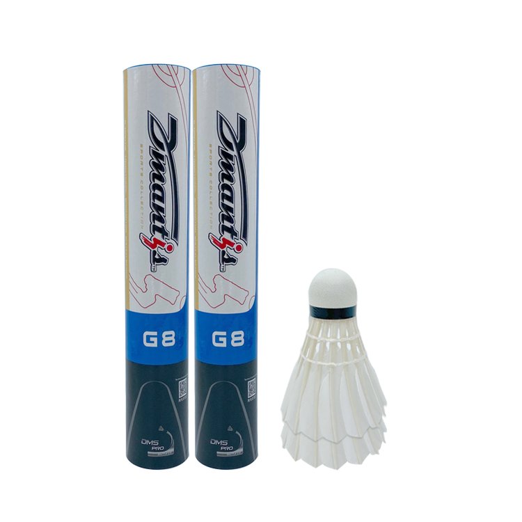 Dmantis G8 Model Shuttlecock Traditional Bulu Angsa dan Gabus PU Berkualitas Tinggi Cocok untuk Semua Kalangan