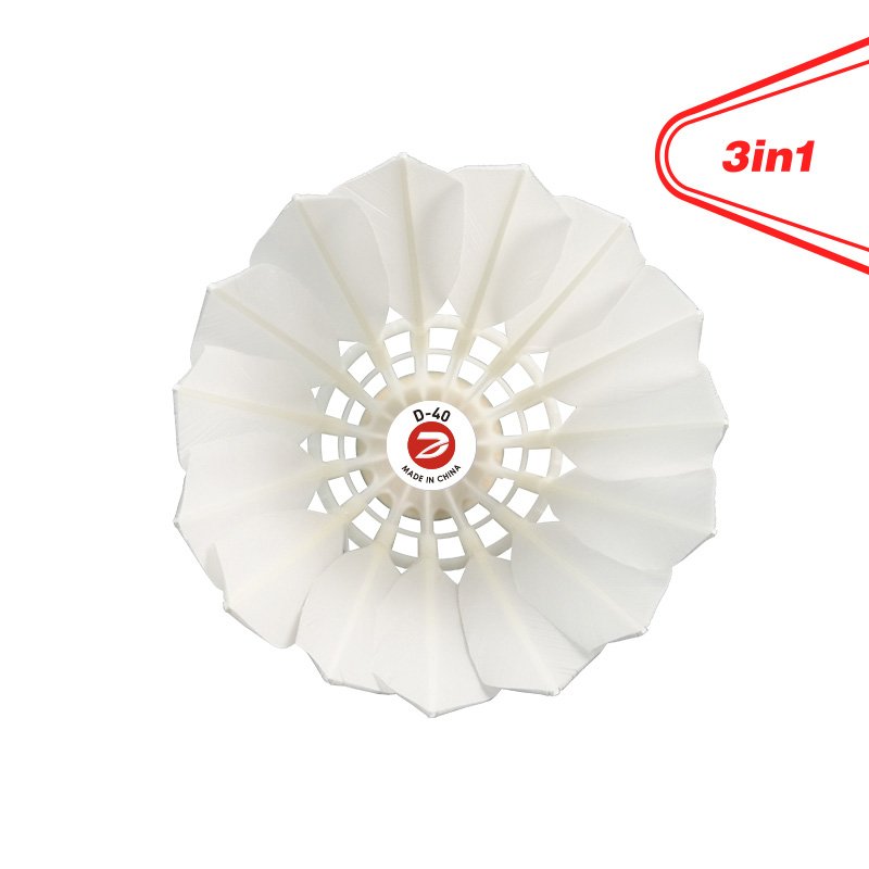 Durable Duck Feather Badminton Shuttlecocks 3in1 Style Shuttlecock Professional Feather Material with Appropriate Fly Speed