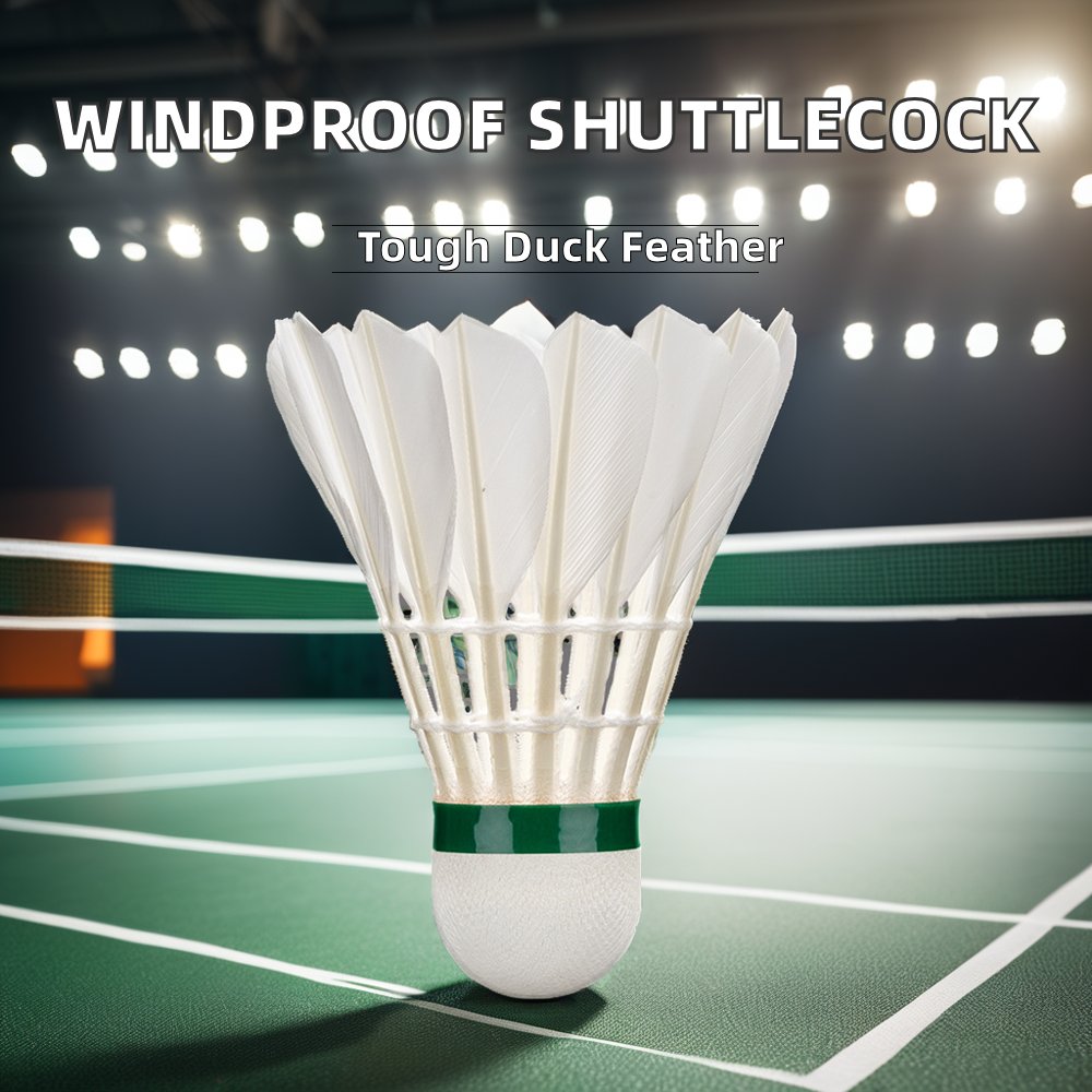 Super Wind-Resistant Duck Feather Badminton Training Ball Cost-Effective for Indoor and Outdoor General Training Shuttlecocks