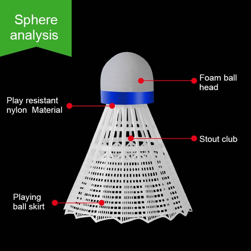New arrive durable chinese cork plastic foam oem china tube wind high quality nylon feather ball badminton shuttlecock