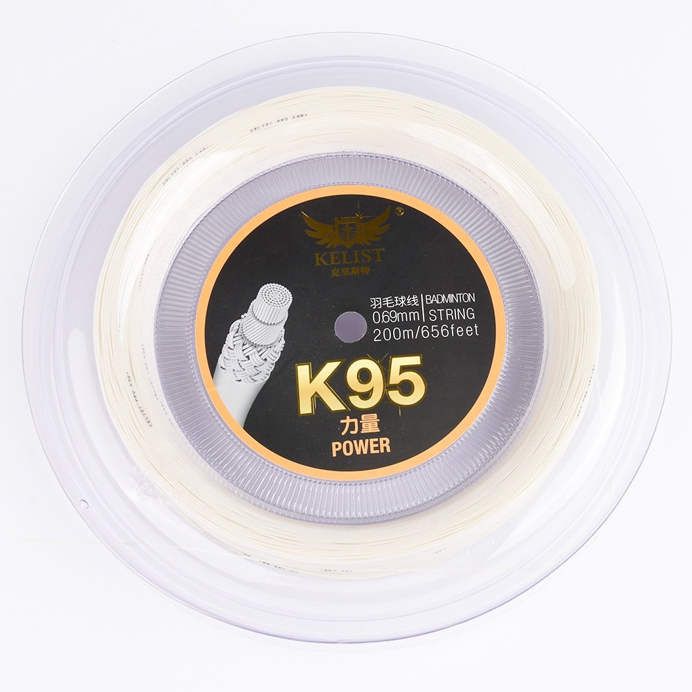 Extremely Durable Similar BG80 Badminton Racket String 0.69mm 200m Reel LOGO Custom Badminton String