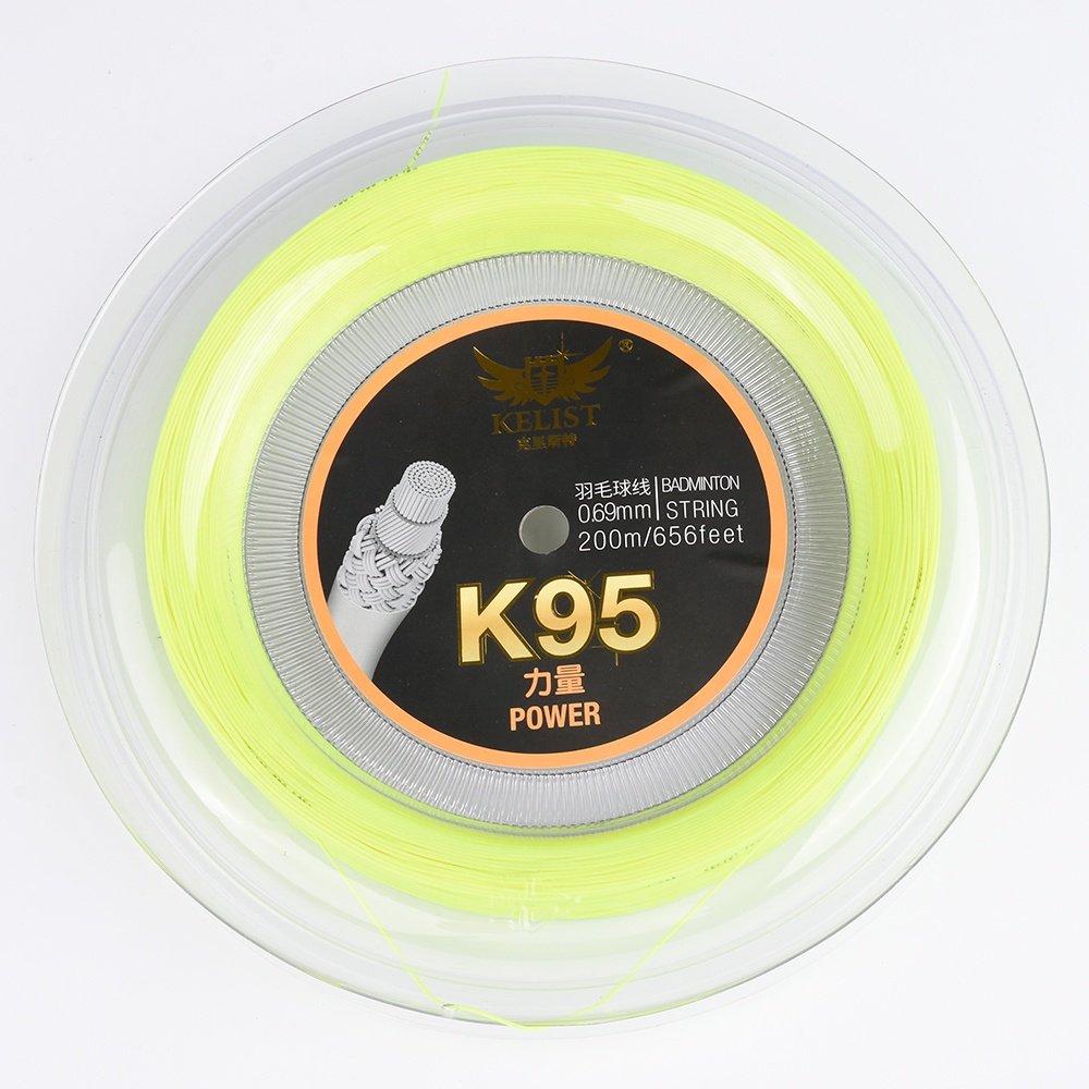 Extremely Durable Similar BG80 Badminton Racket String 0.69mm 200m Reel LOGO Custom Badminton String