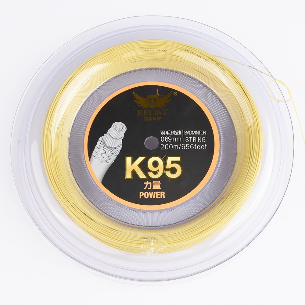 Extremely Durable Similar BG80 Badminton Racket String 0.69mm 200m Reel LOGO Custom Badminton String