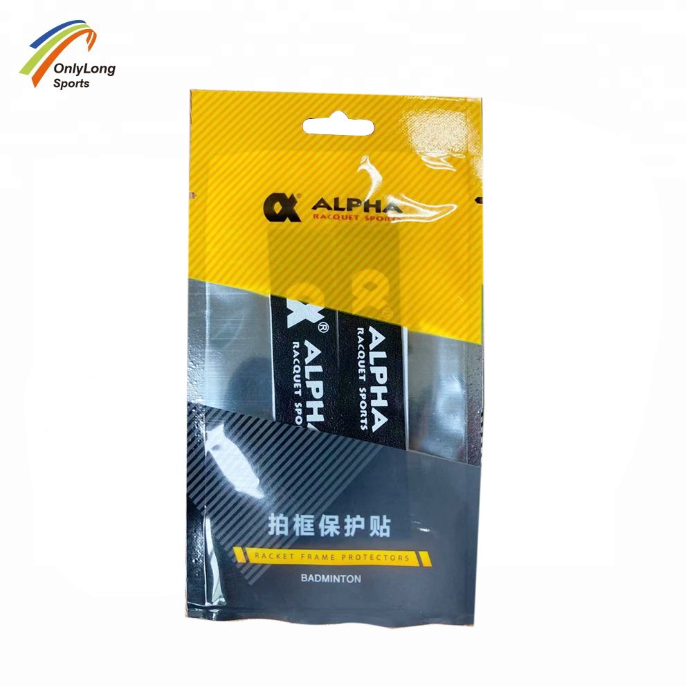 Protective sticker for badminton racket frame