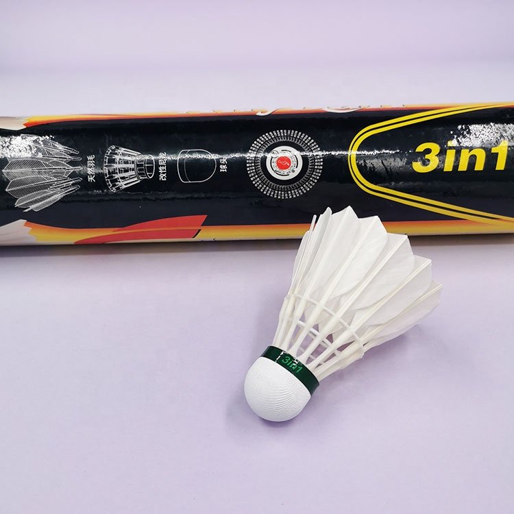 Best Performance Cost Rate 3in1 Shuttlecocks Badminton 12pcs in Dozen Hybrid Badminton Shuttlecocks for Training