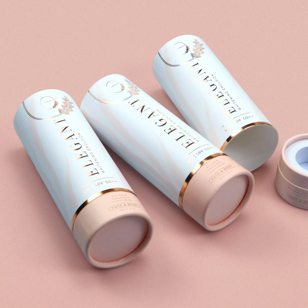 Eco-friendly Kraft Cardboard Lip Balm Push Up Paper Tube 5g/h0.3oz/0.5oz/1oz Deodorant Container Oil-resistant