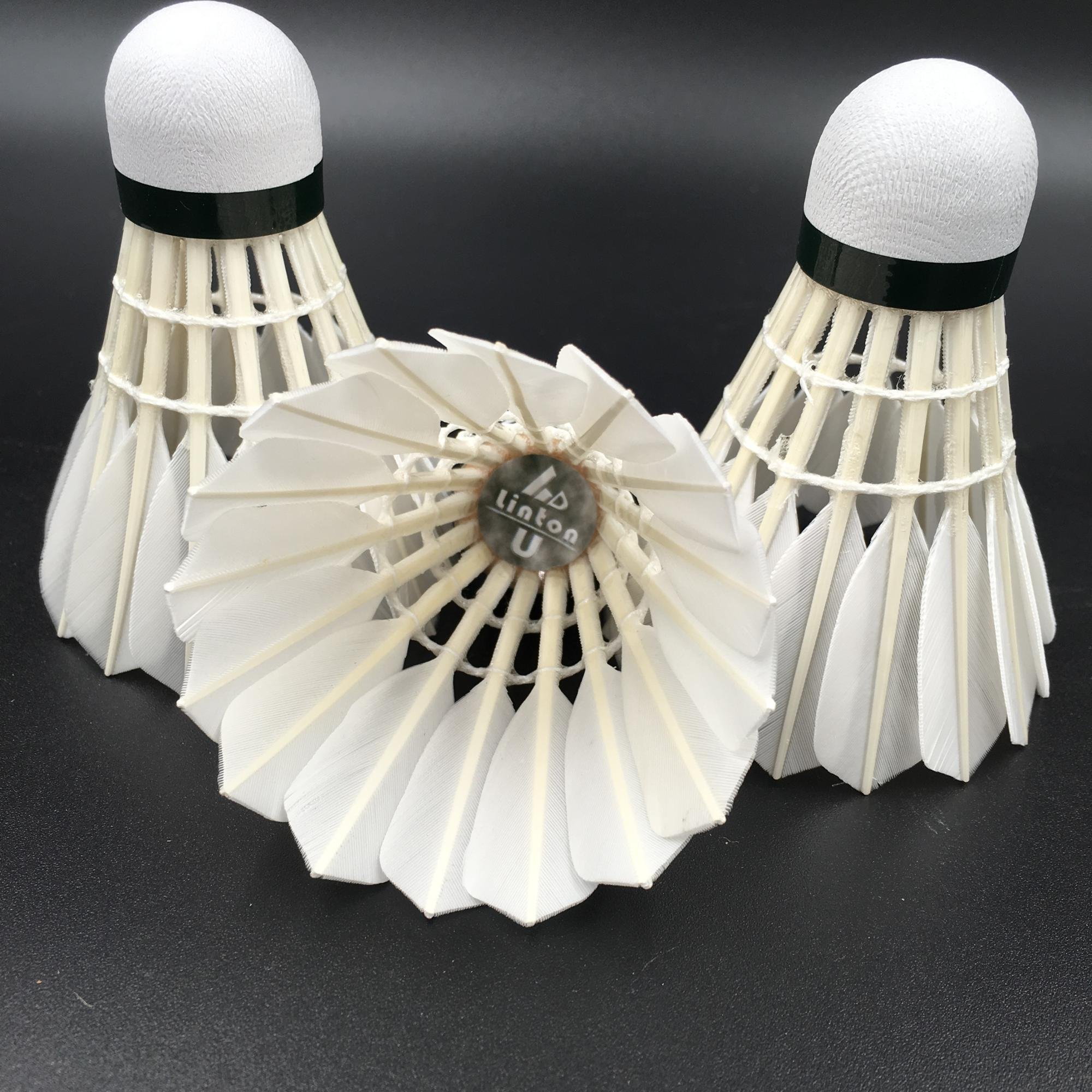 The best selling high quality very white beautiful goose feather appearance badminton shuttlecocks